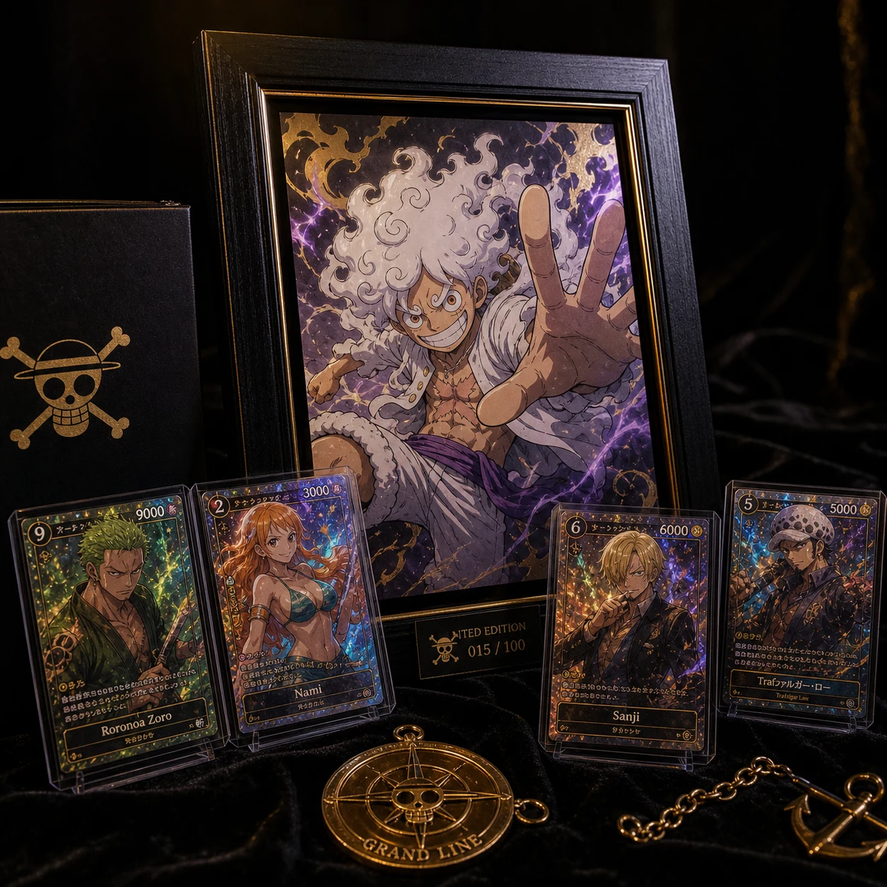 Holographic One Piece foil cards and numbered prints